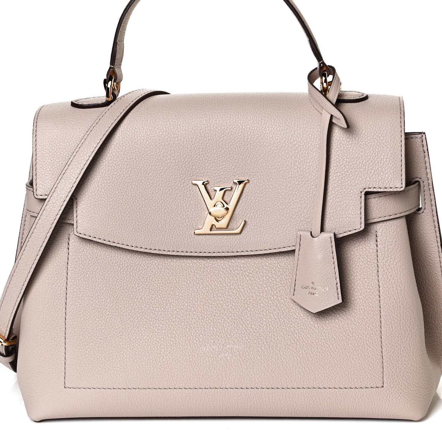 Soft Calfskin Lockme Ever MM Greige