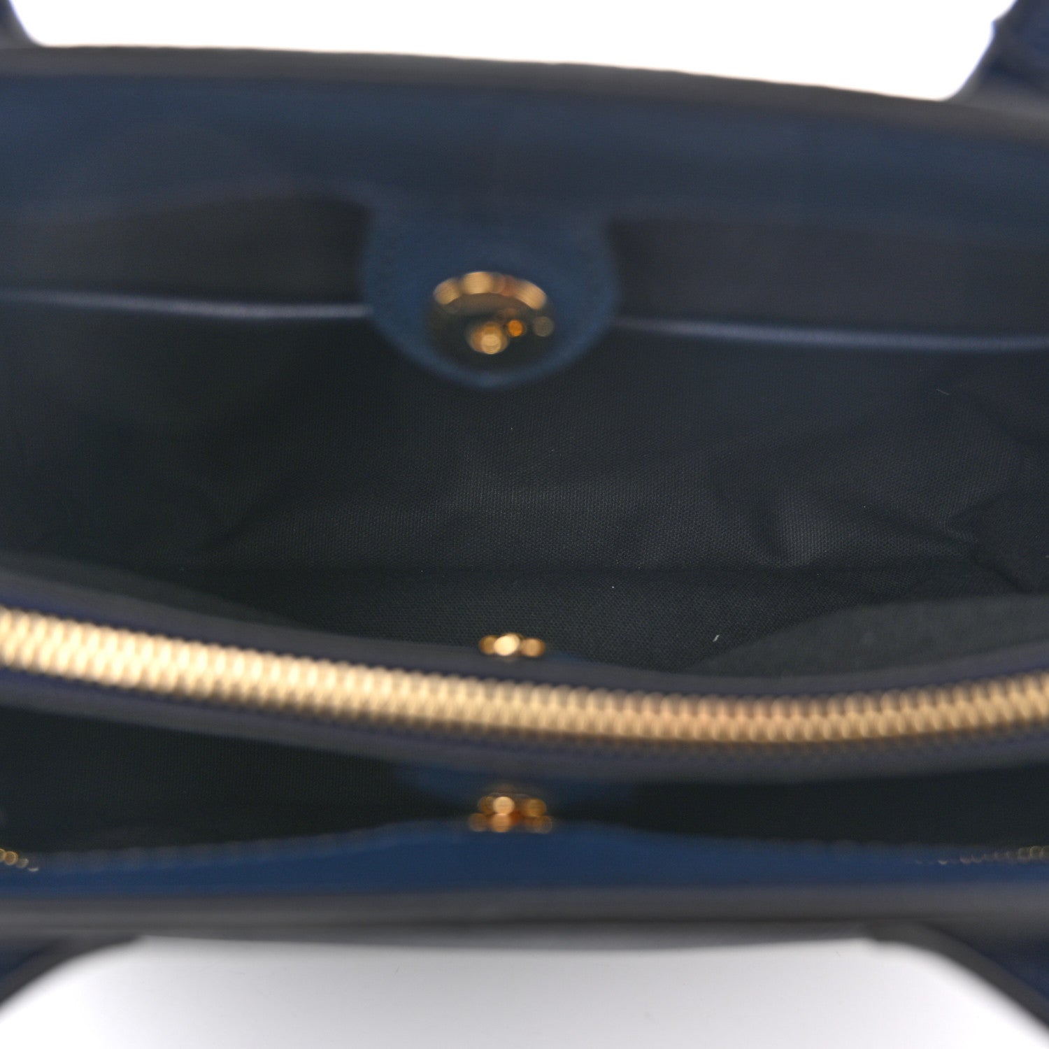 Burberry Derby Calfskin House Check Medium Banner Tote Ink Blue 5 of 13