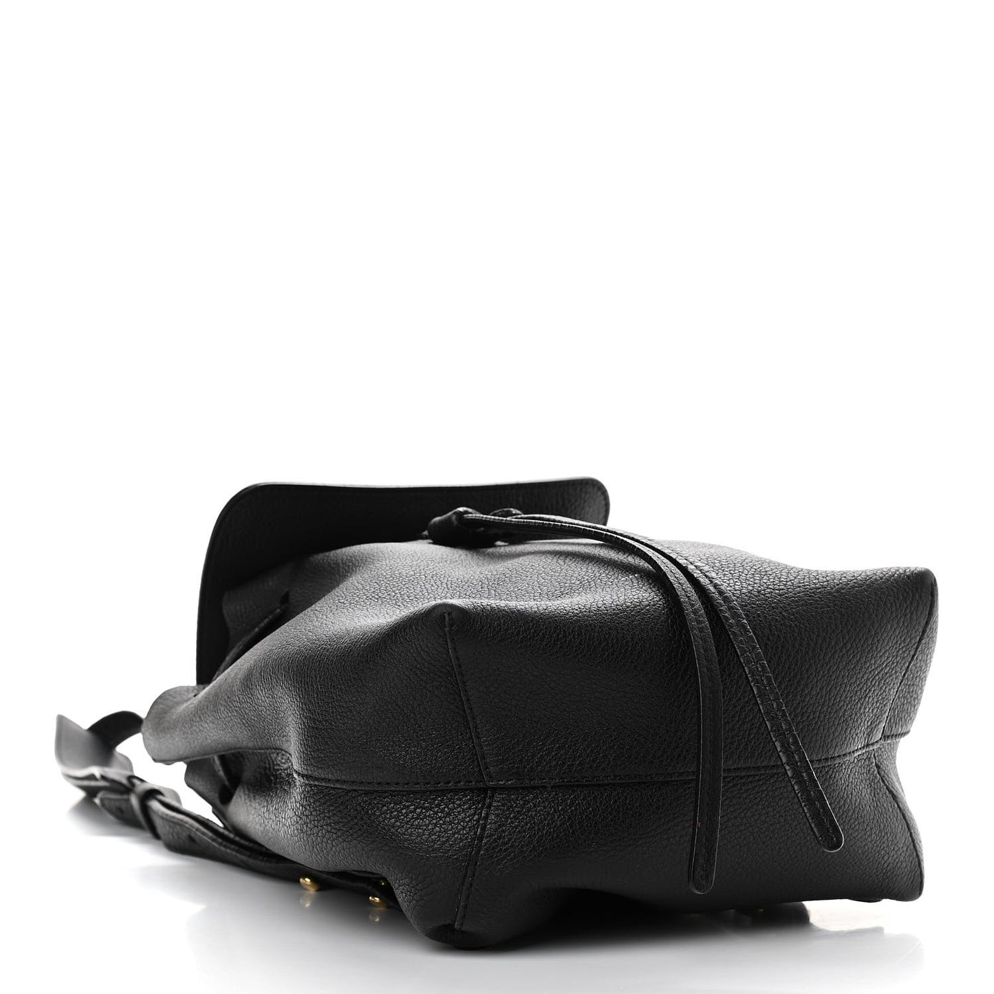 Tumbled Calfskin Backpack Bag Black