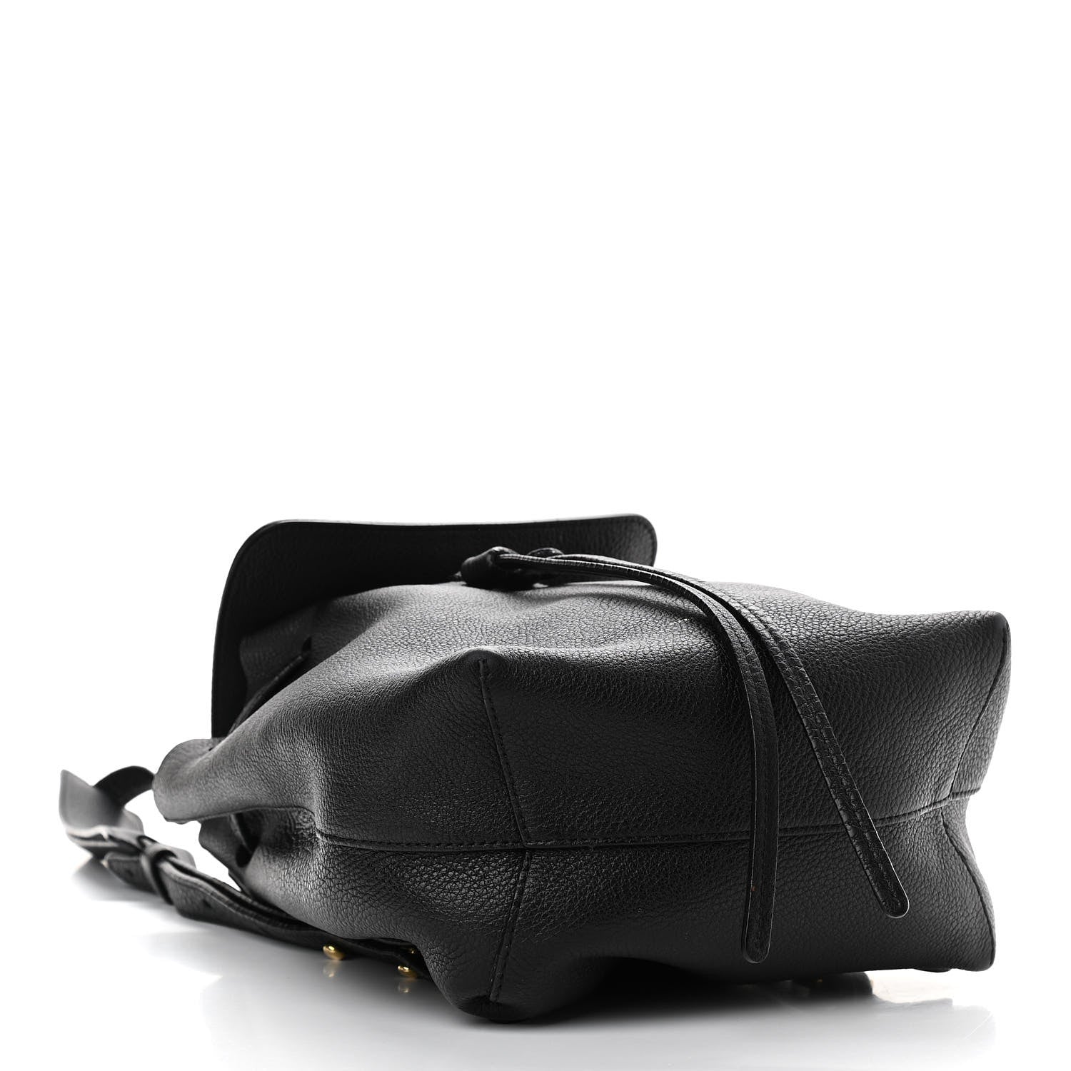 Mansur Gavriel Tumbled Calfskin Backpack Bag Black 4 of 14