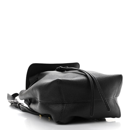 Mansur Gavriel Tumbled Calfskin Backpack Bag Black 4 of 14