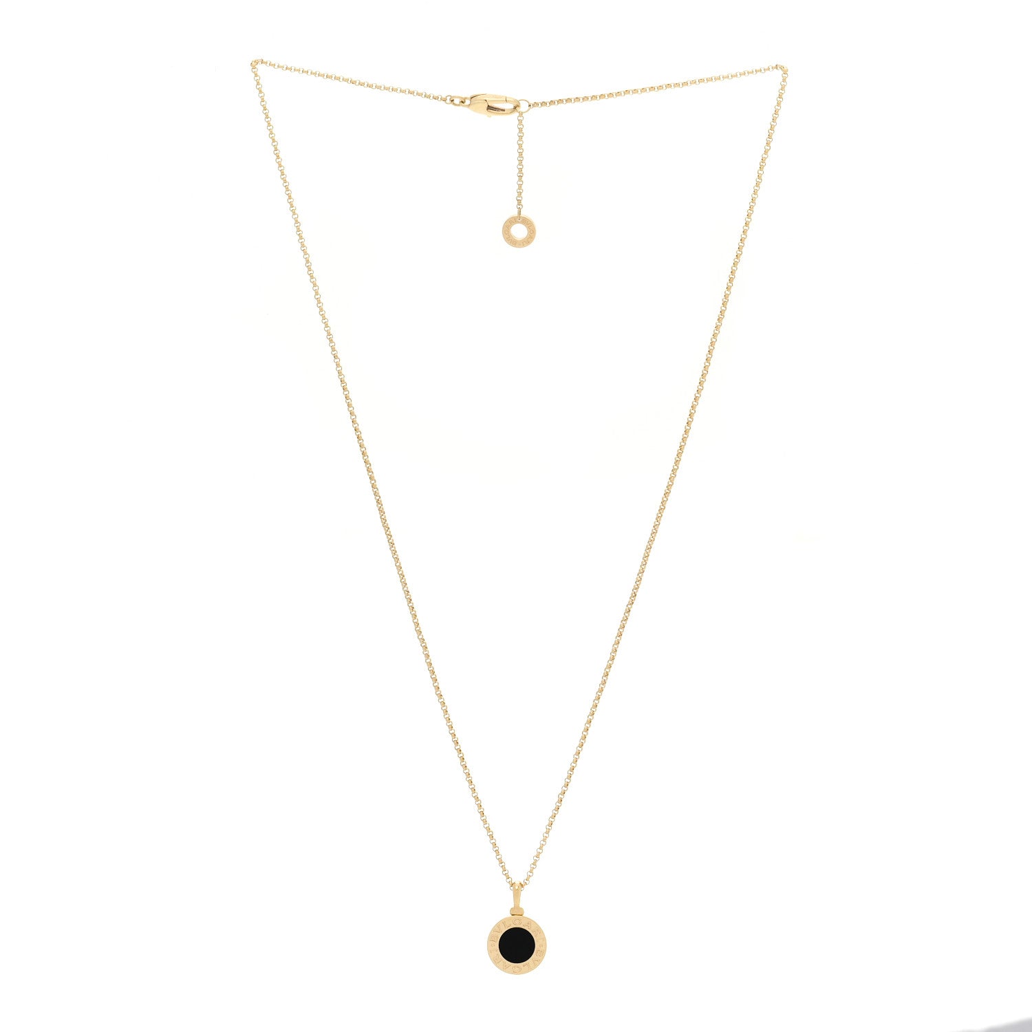 Bulgari 18K Yellow Gold Black Onyx BVLGARI BVLGARI Pendant Necklace 3 of 5