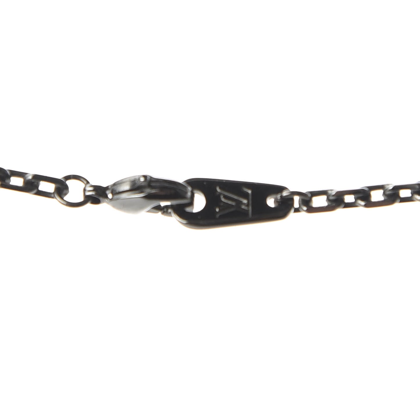 LV Initials Necklace Silver