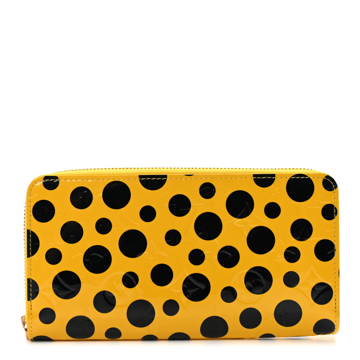 Louis Vuitton Empreinte Monogram Giant Zippy Polka Dot Wallet Yellow Black 1 of 10