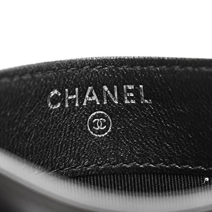 Chanel Lambskin Chevron Quilted Card Holder So Black 6 of 8