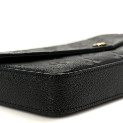 Louis Vuitton Empreinte Pochette Felicie Chain Wallet Black 14 of 15