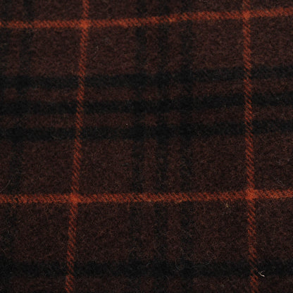 Burberry Wool Check Fringe Scarf Dark Brown 5 of 5