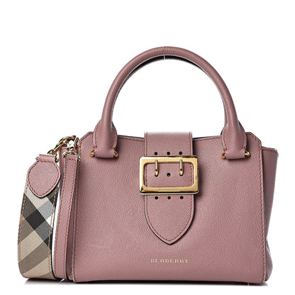 Burberry Soft Grain Calfskin Small Buckle Tote Dusty Pink 1 of 15