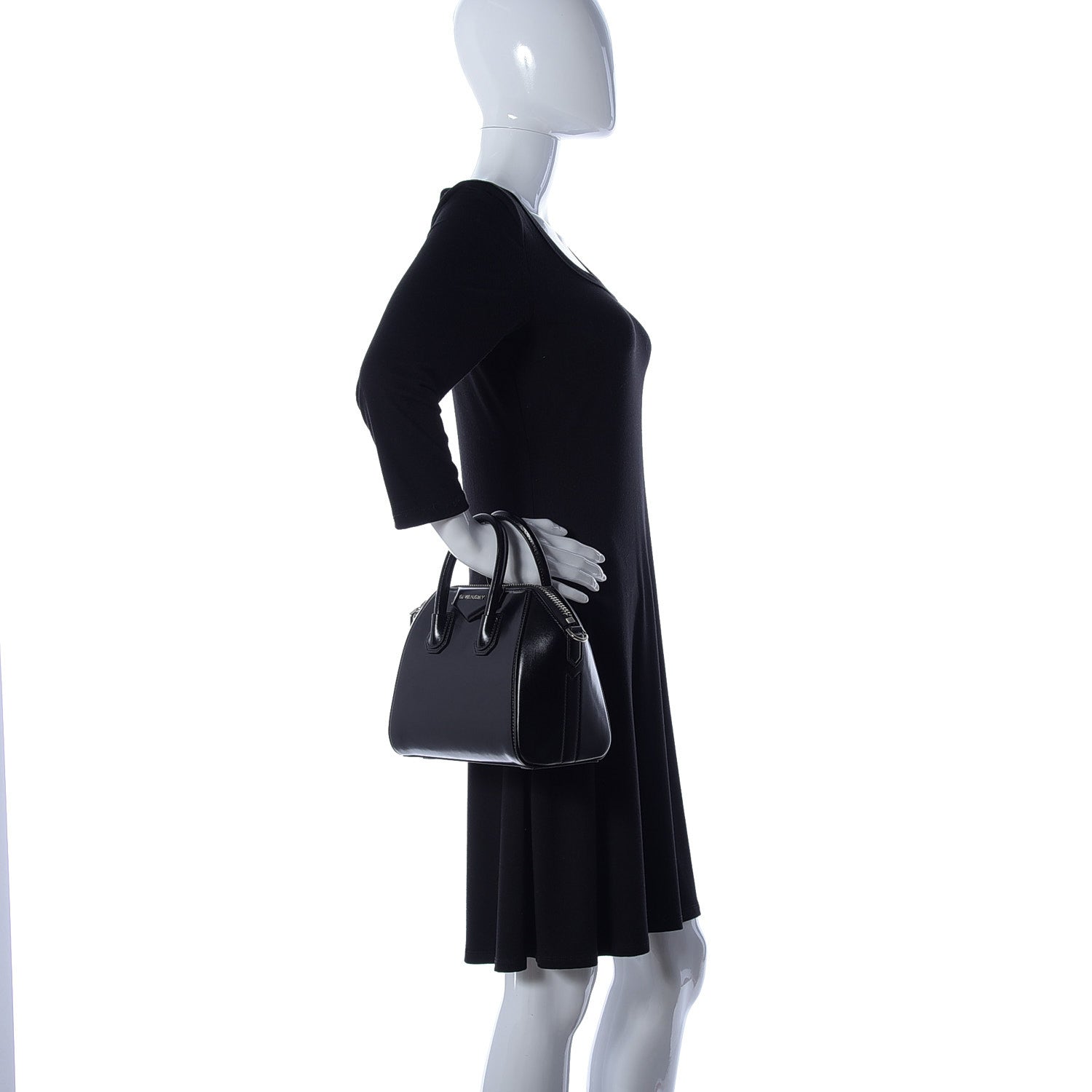 Givenchy Shiny Lord Calfskin Mini Antigona Black 2 of 10