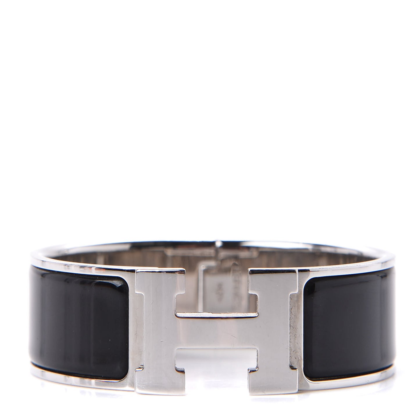 Enamel Wide Clic Clac H Bracelet PM Black