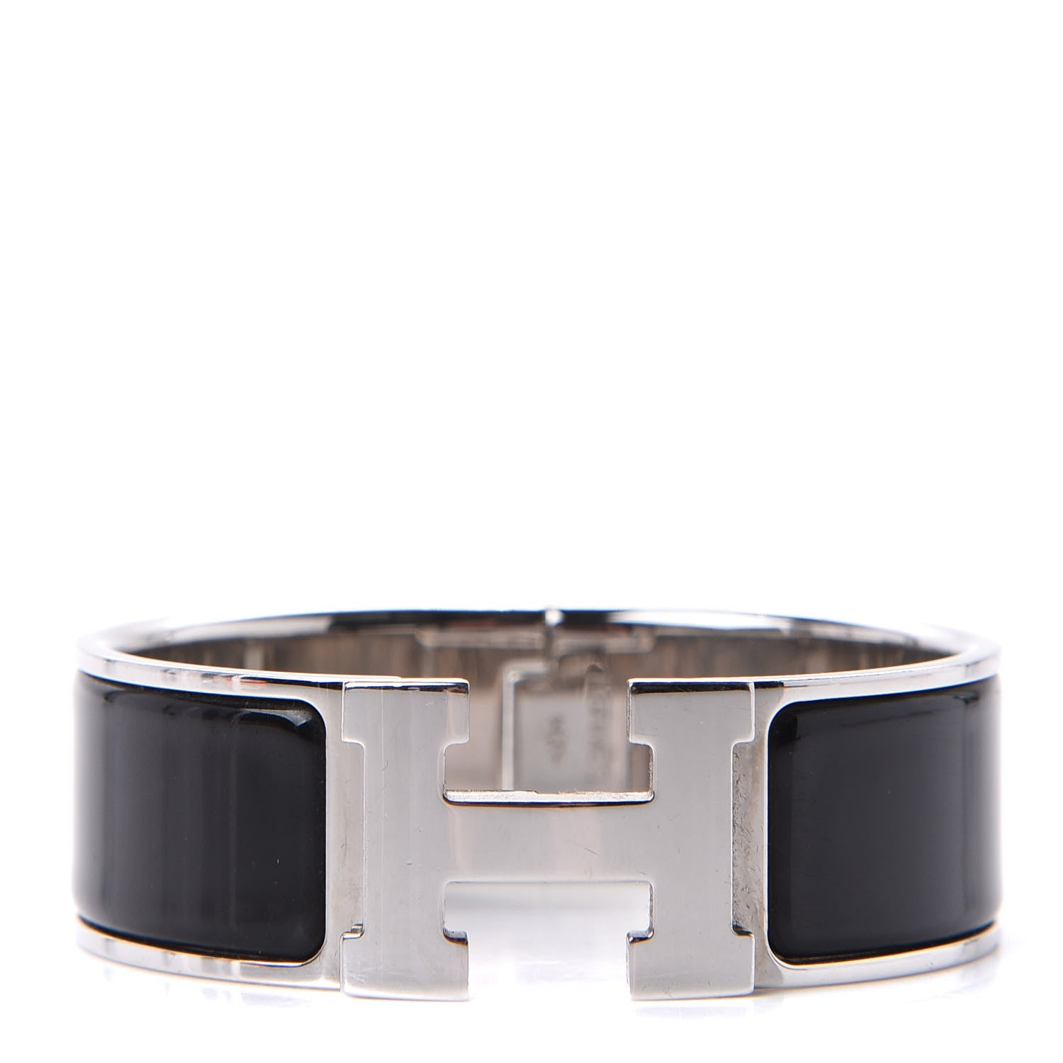 Hermes Enamel Wide Clic Clac H Bracelet PM Black 1 of 10