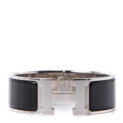 Hermes Enamel Wide Clic Clac H Bracelet PM Black 1 of 10