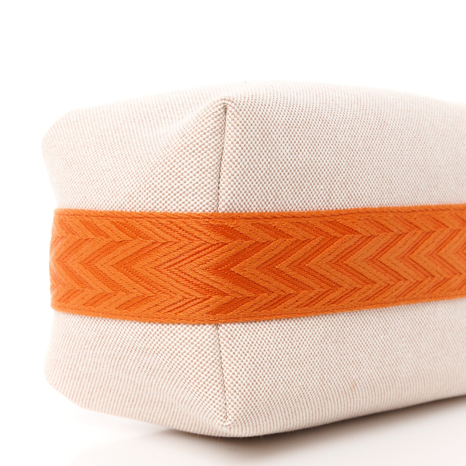 Hermes Canvas Small Bride-A-Brac Pouch Natural Orange 9 of 10