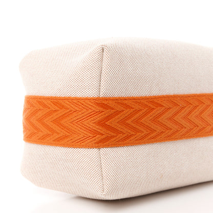 Hermes Canvas Small Bride-A-Brac Pouch Natural Orange 9 of 10