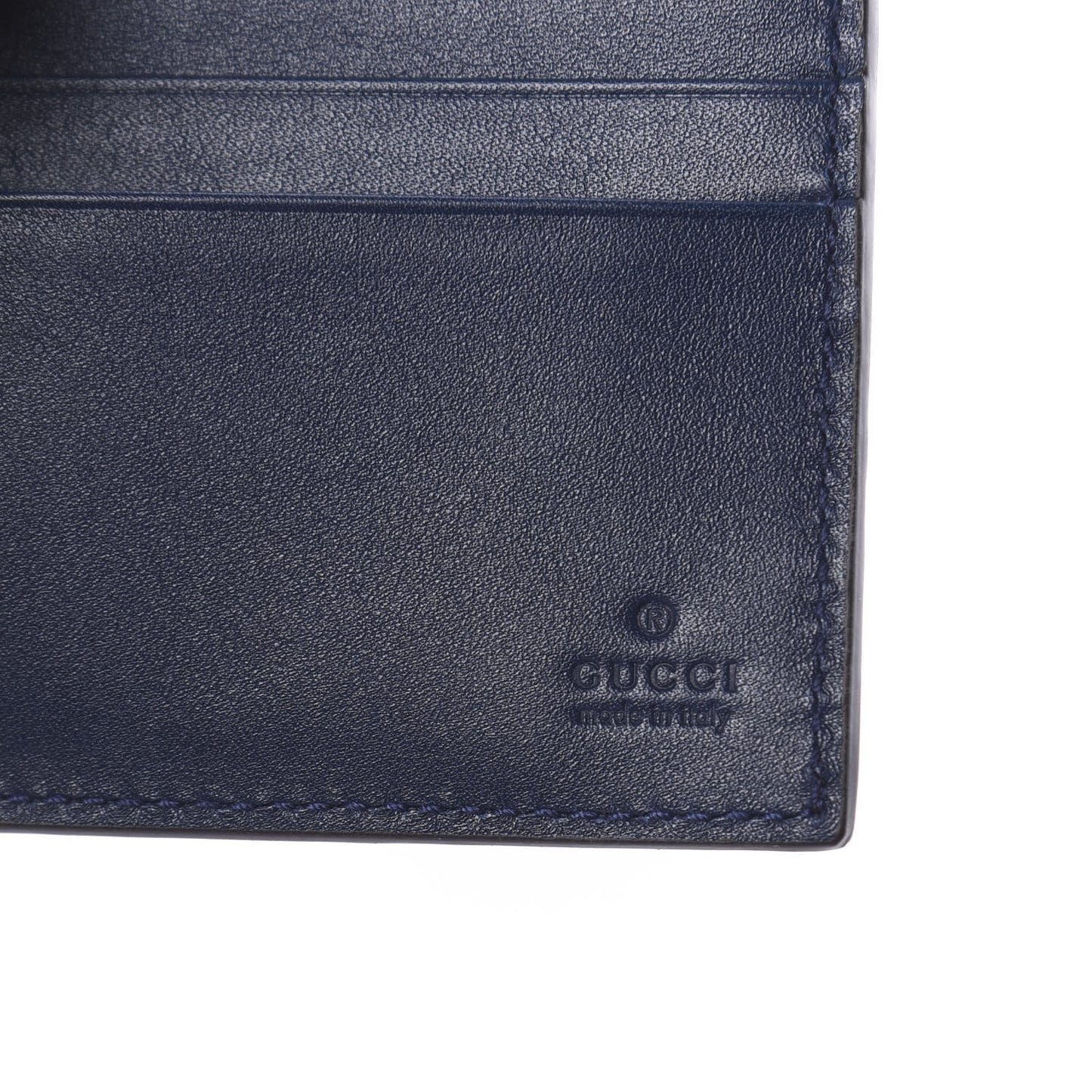 X MLB Guccissima Signature NY Yankees Embroidered Bi-Fold Wallet Royale Ivory