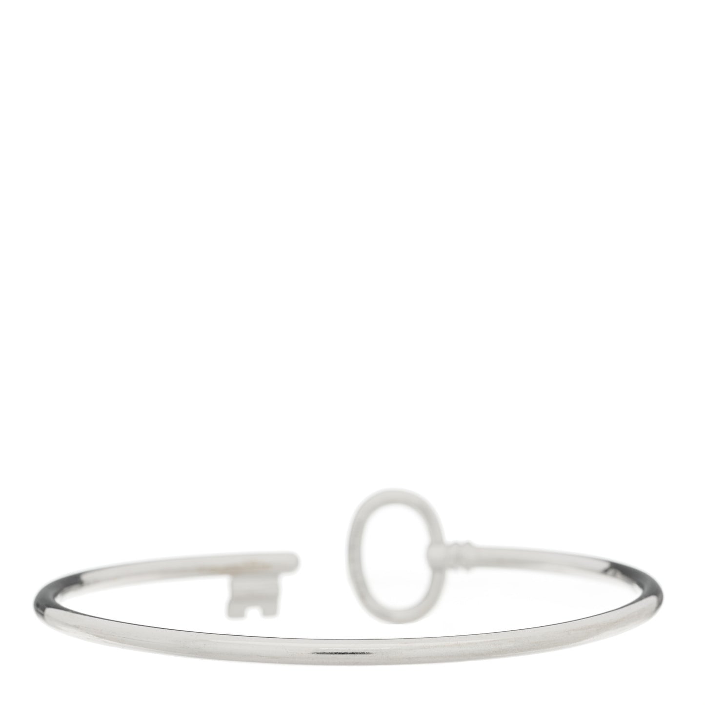 18K White Gold Keys Wire Bracelet