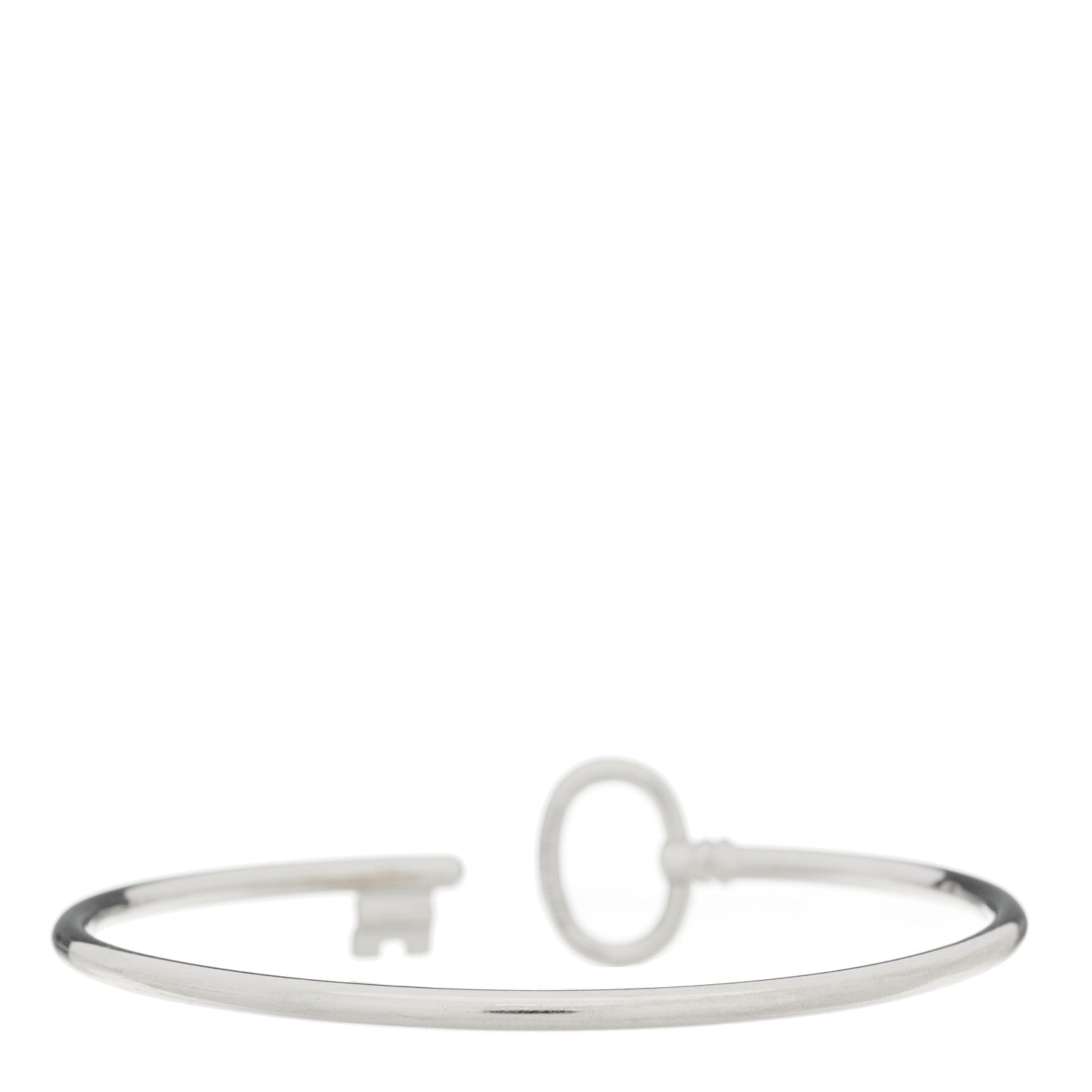 Tiffany 18K White Gold Keys Wire Bracelet 2 of 3
