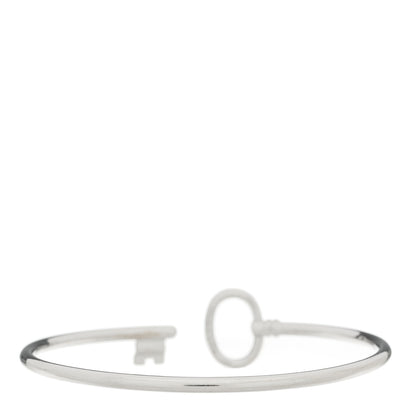 Tiffany 18K White Gold Keys Wire Bracelet 2 of 3