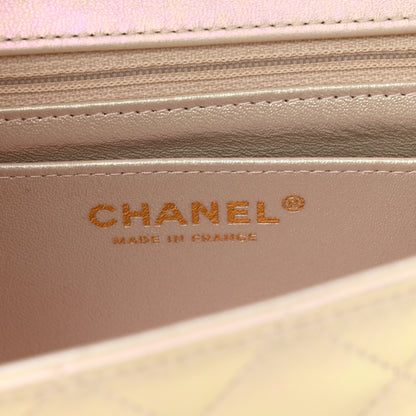 Chanel Iridescent Lambskin Quilted Mini Rectangular Flap Ivory 6 of 11