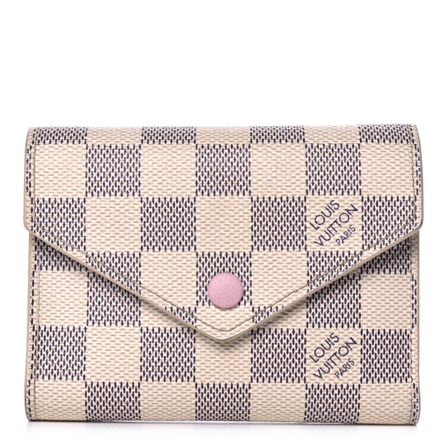 Damier Azur Victorine Wallet Rose Ballerine