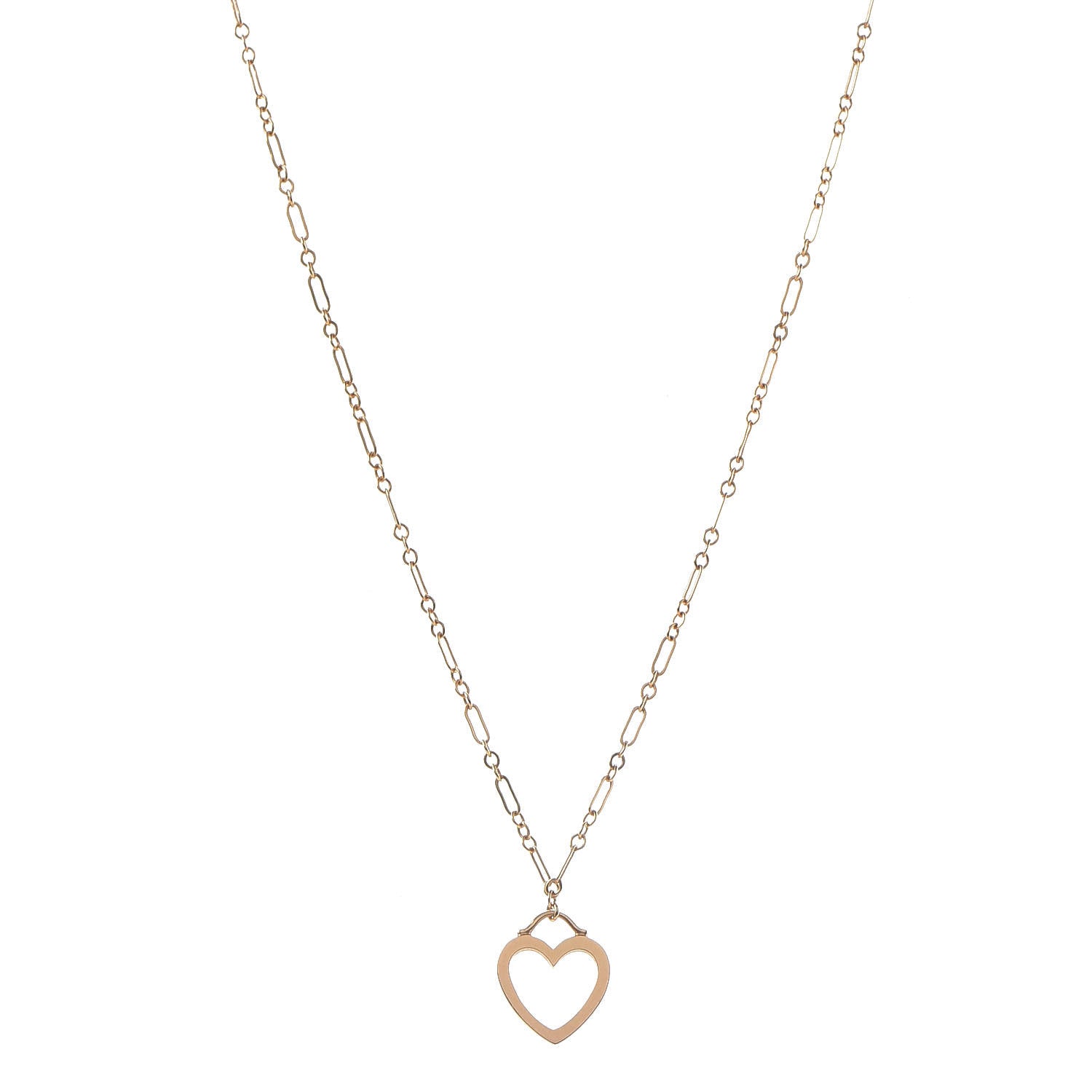 Tiffany 18K Rose Gold Small Sentimental Heart Pendant Necklace 1 of 7