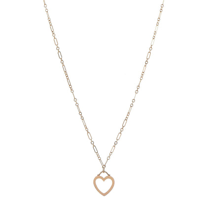 Tiffany 18K Rose Gold Small Sentimental Heart Pendant Necklace 1 of 7