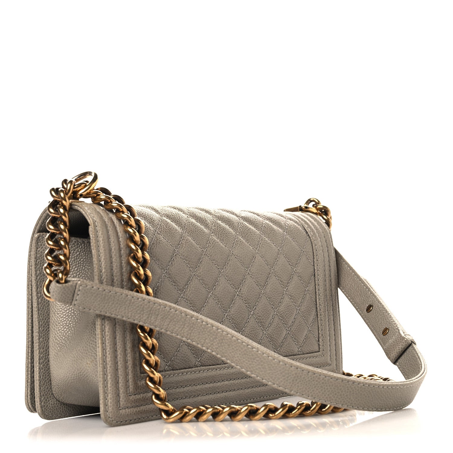 Chanel Caviar Quilted Medium Boy Flap Grey 3 of 11