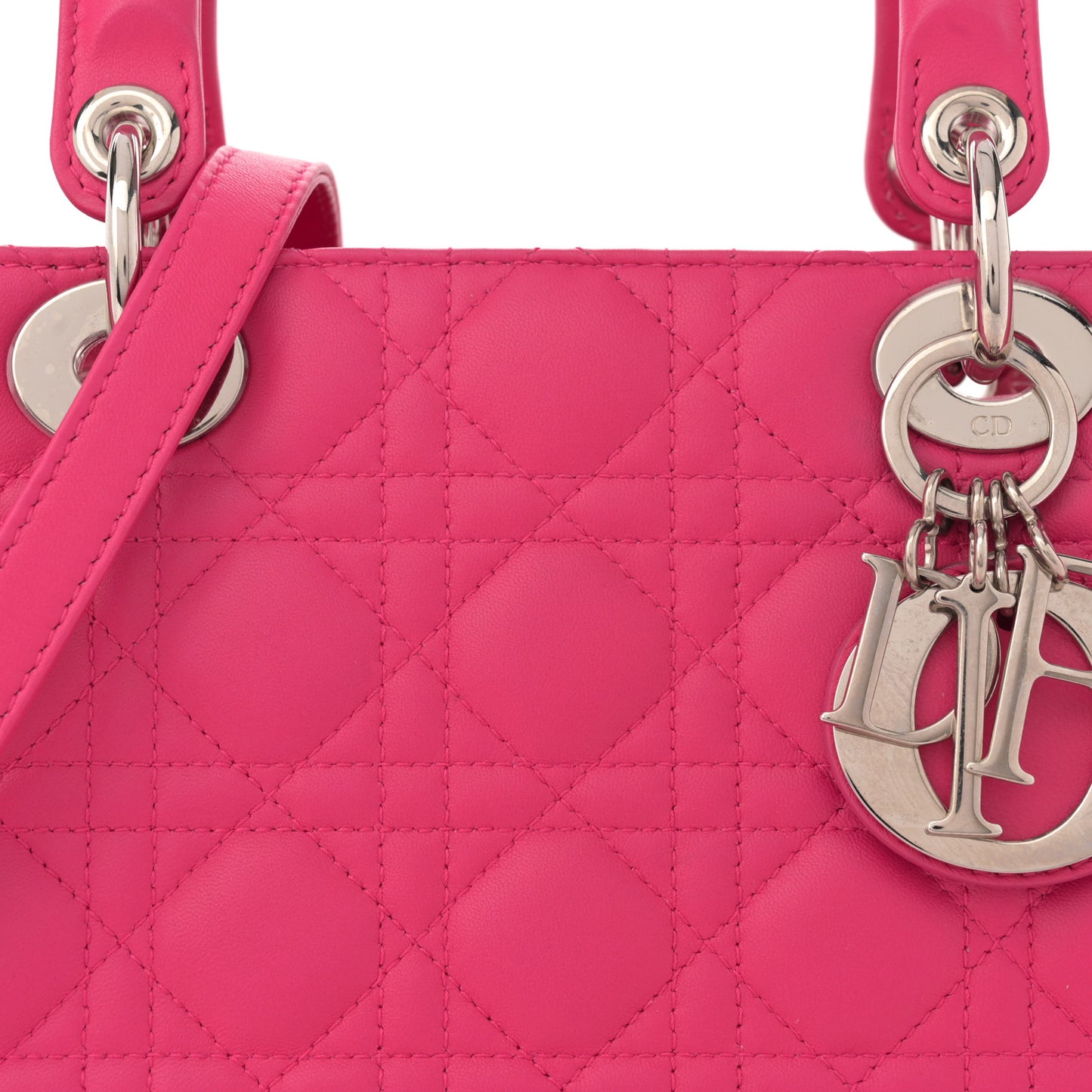 Lambskin Cannage Large Lady Dior Pink