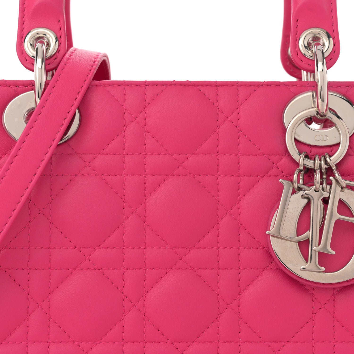 Christian Dior Lambskin Cannage Large Lady Dior Pink 8 of 13