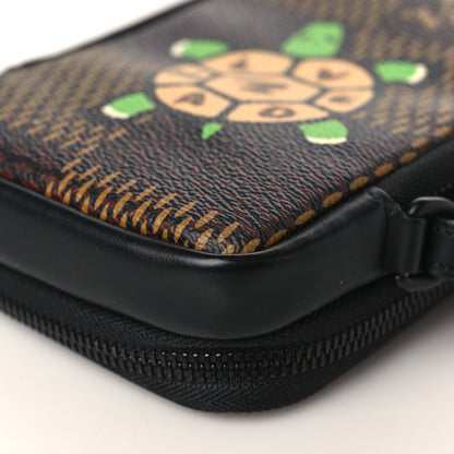 Louis Vuitton X NIGO Giant Damier Ebene Tortoise Double Phone Pouch 8 of 8