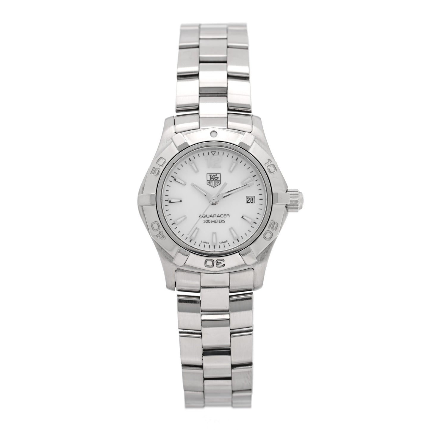Stainless Steel Mother of Pearl 27mm Aquaracer Quartz Watch WAF1414
