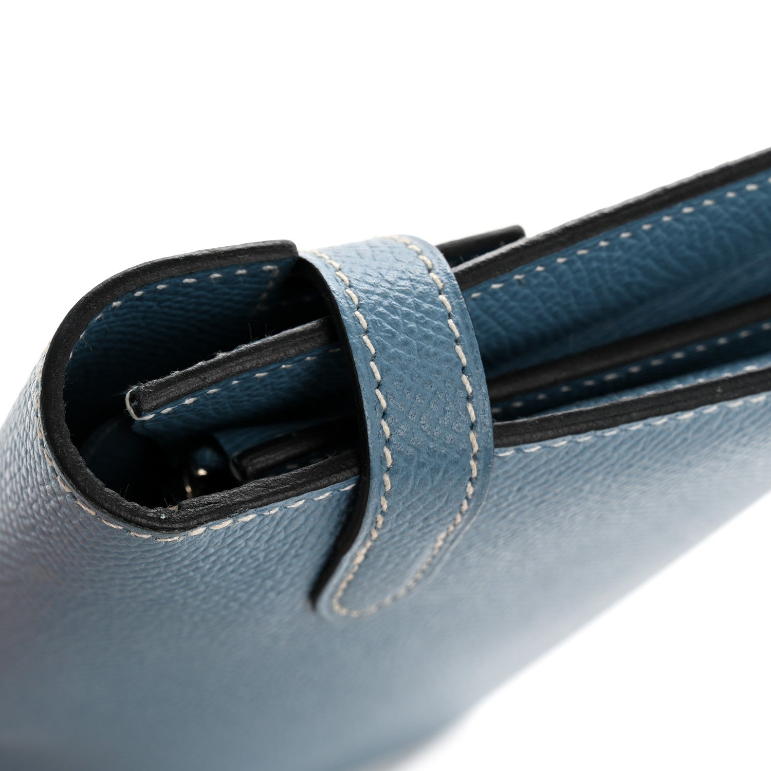 Hermes Epsom Kelly Longue Wallet Blue Jean 10 of 10