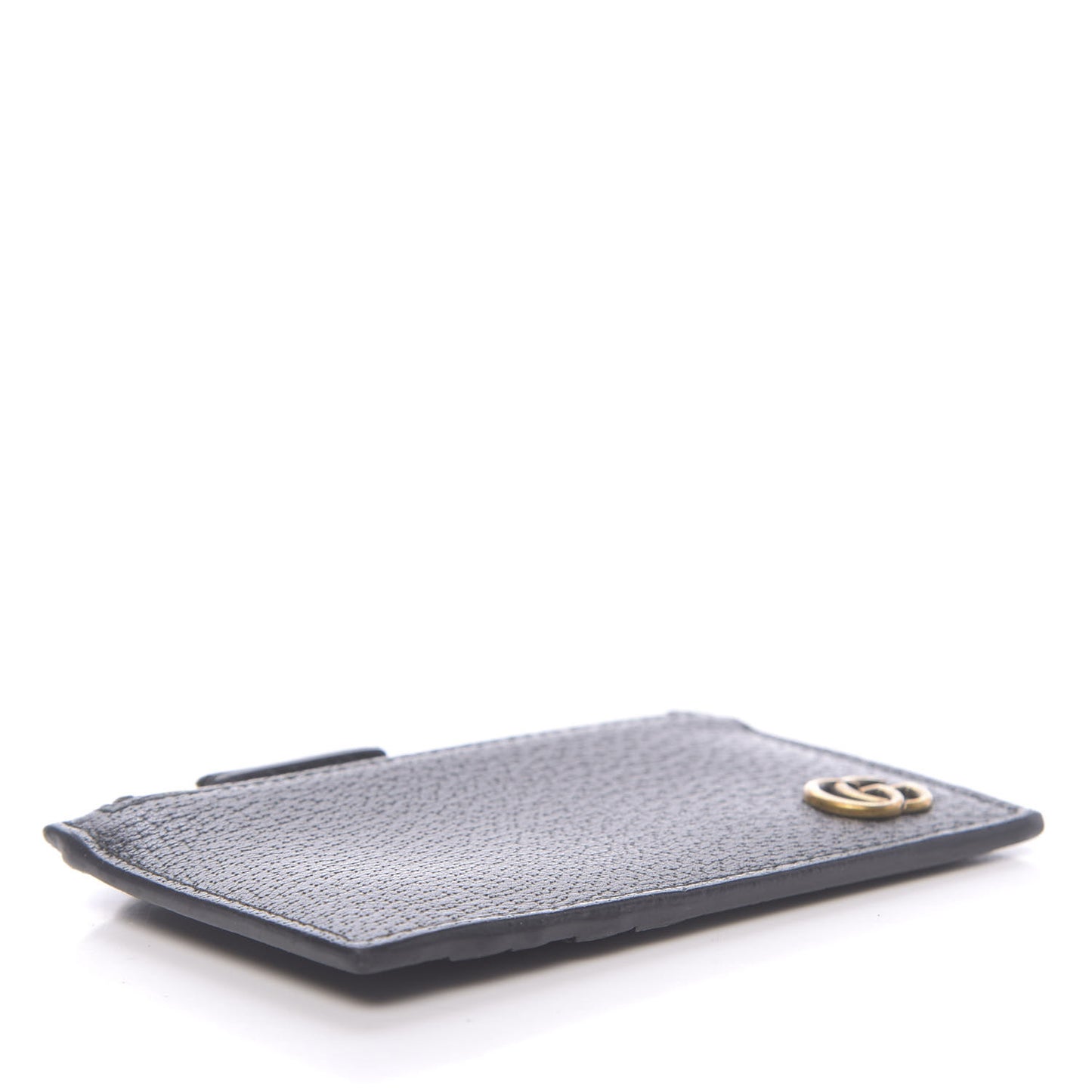 Calfskin Boar Effect GG Marmont Coin Case Card Holder Black