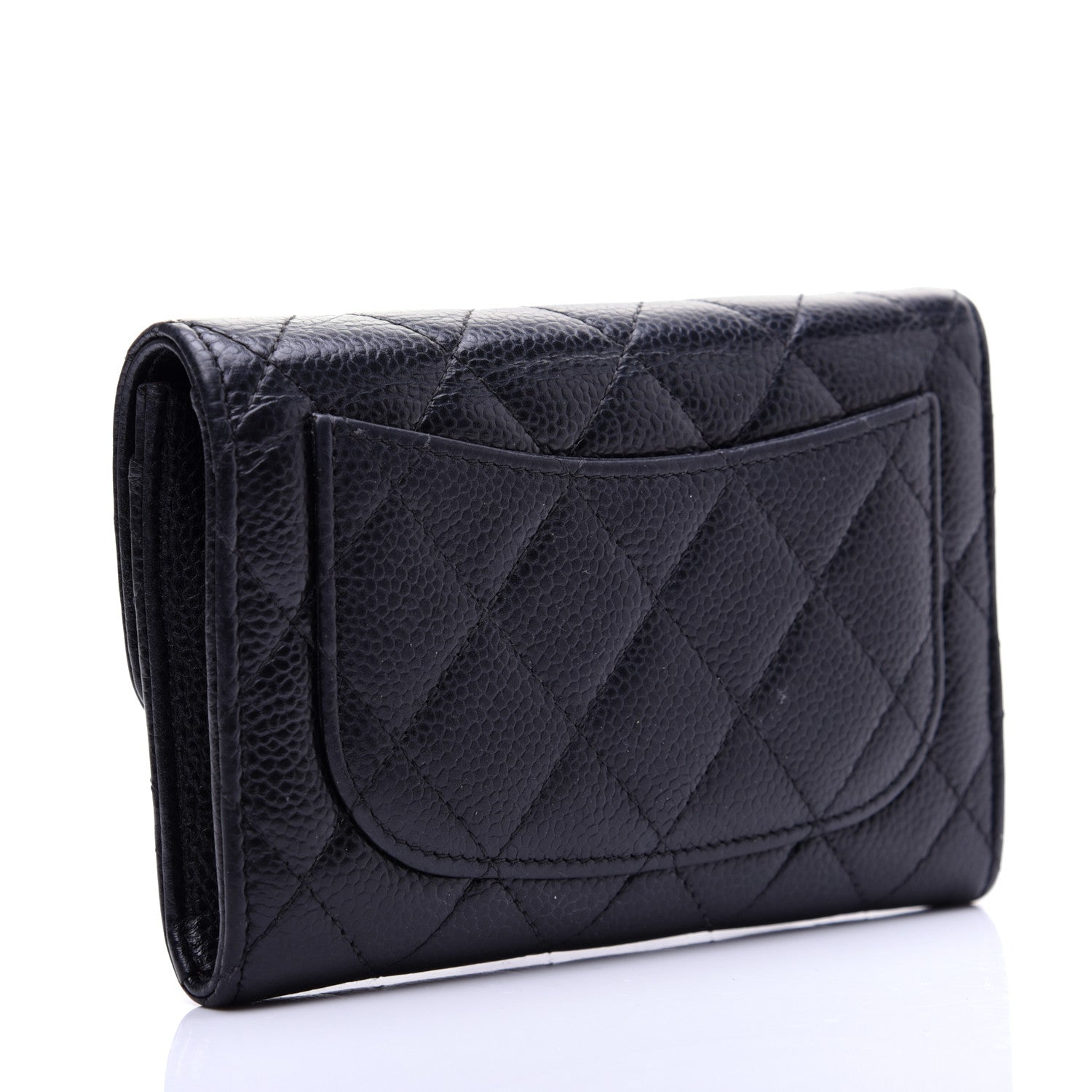 Chanel Caviar Quilted Small Flap Wallet Black 3 of 12