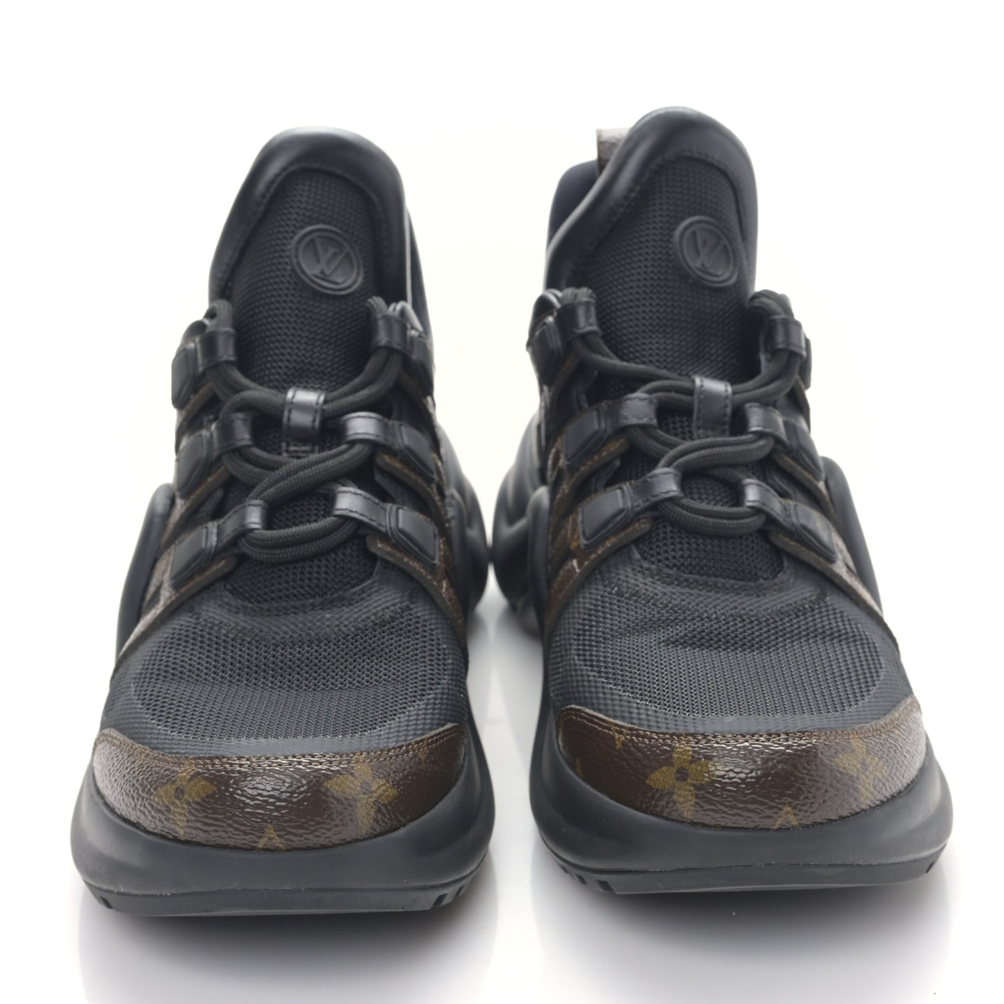 Calfskin Patent Monogram LV Archlight Sneakers 39 Black