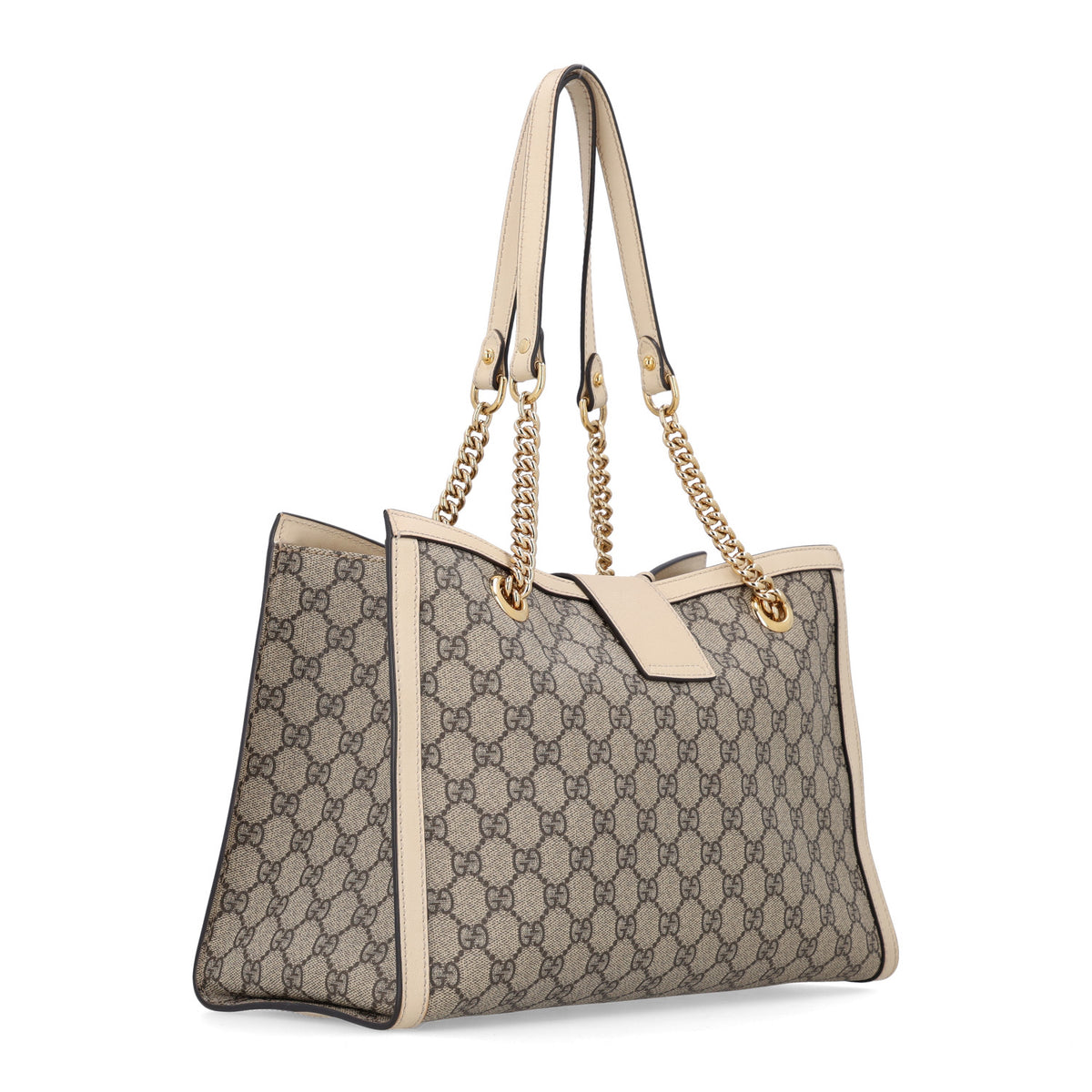 Gucci GG Supreme Monogram Medium Padlock Tote White 3 of 10