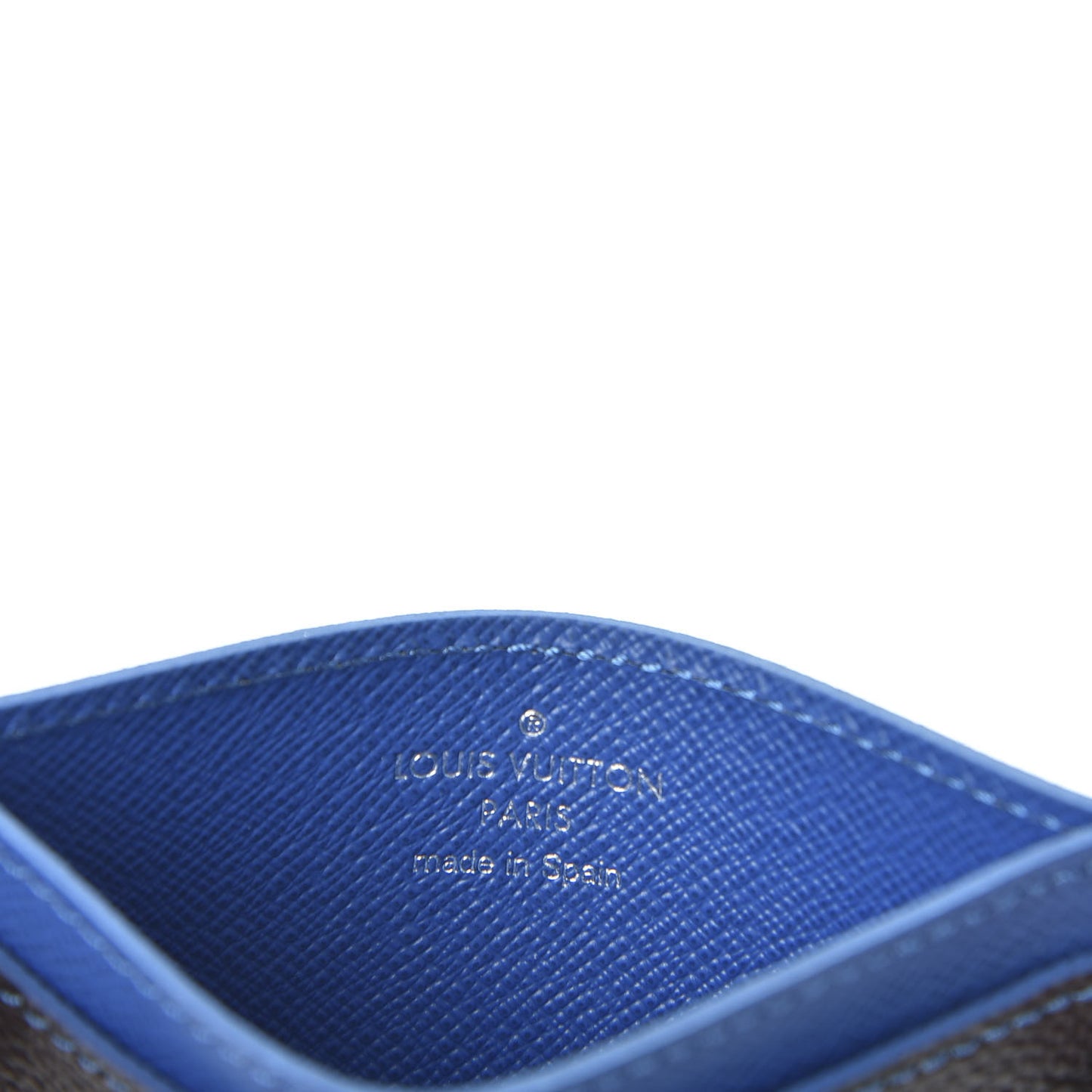 Damier Graphite Card Holder Blue
