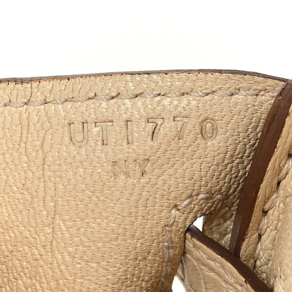 Hermes Matte Alligator Birkin 25 Vanille 6 of 13