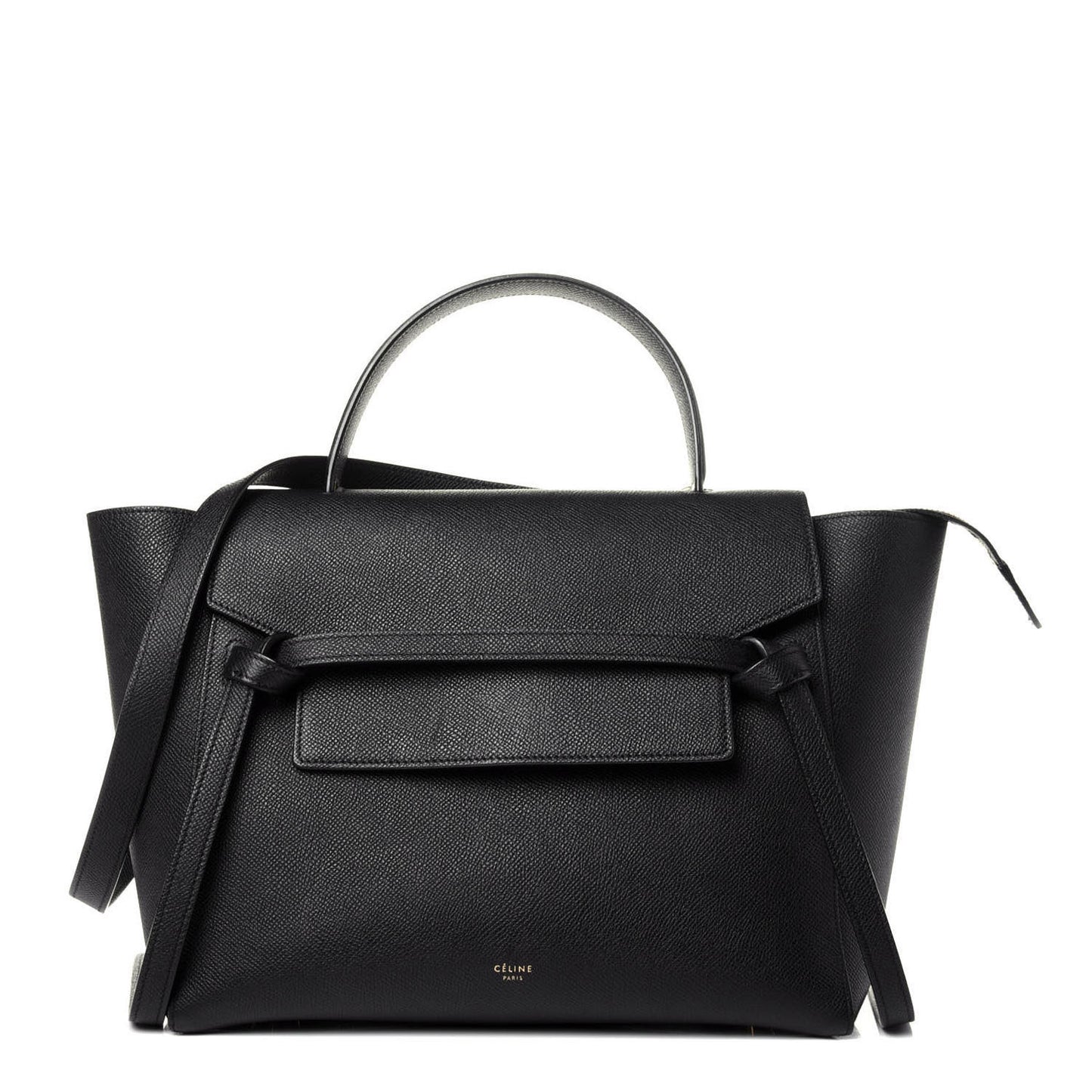 Grained Calfskin Small Belt Bag Black
