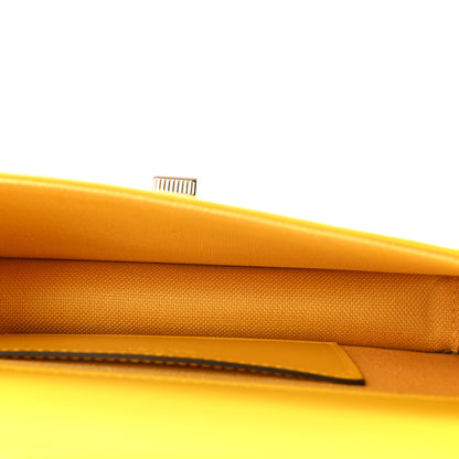 Gucci GG Monogram Scratch Lux Calfskin Mini Luce Shoulder Bag Yellow 5 of 9