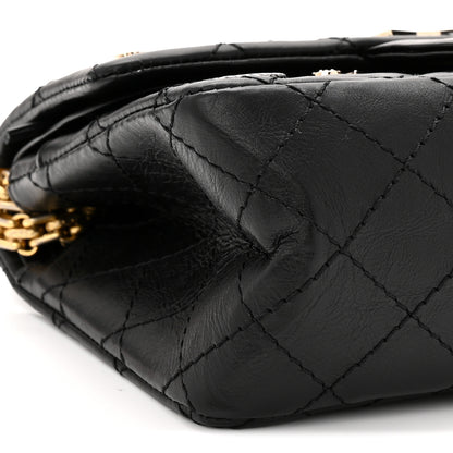 Chanel Aged Calfskin Lucky Charms 2.55 Reissue 224 Flap Black 9 of 10