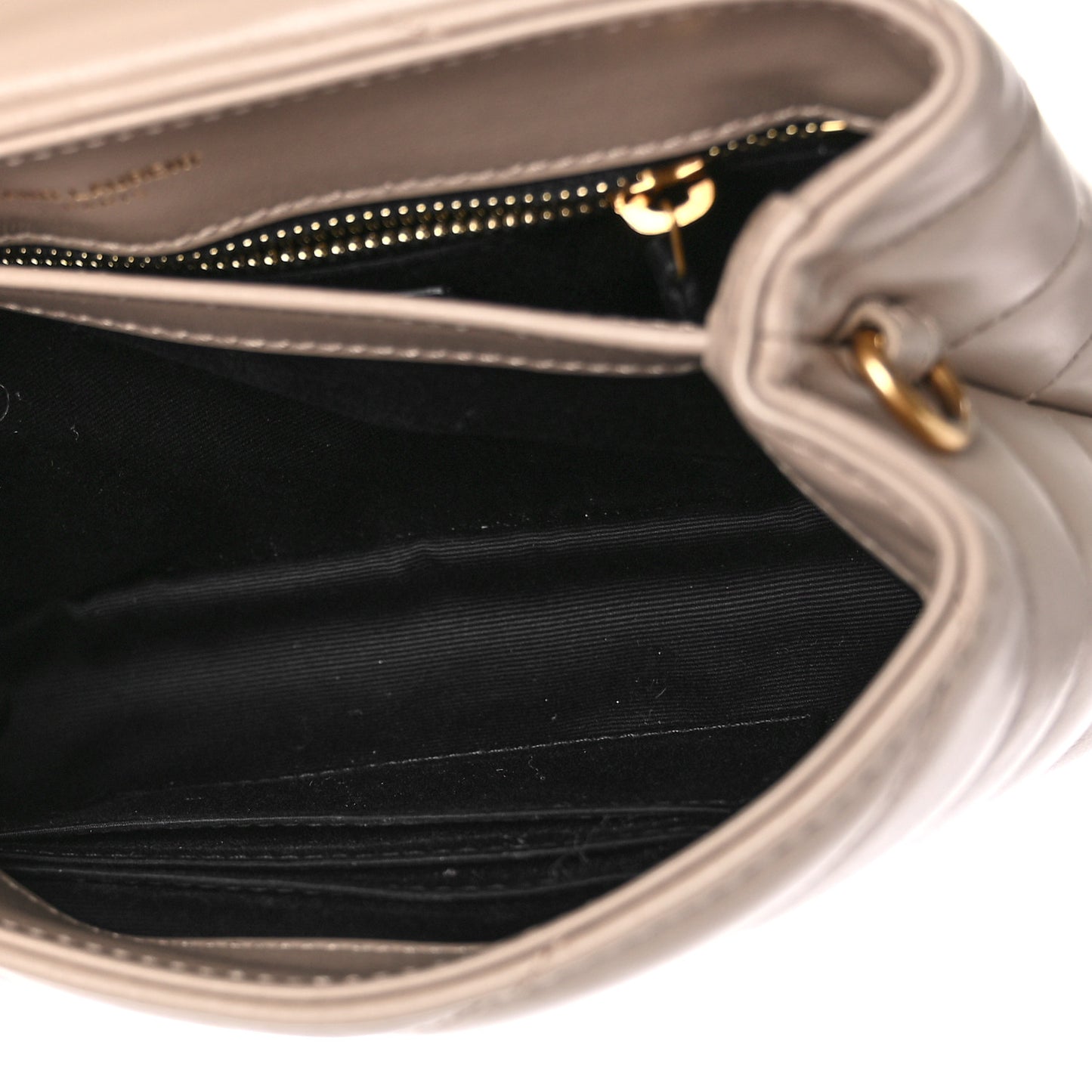 Calfskin Y Quilted Monogram Toy Loulou Crossbody Bag Latte