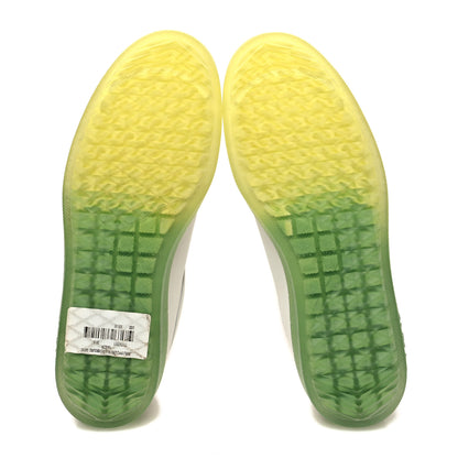 Louis Vuitton Calfskin Mens Luxembourg Samothrace Sneakers 7 White Yellow Green 5 of 8
