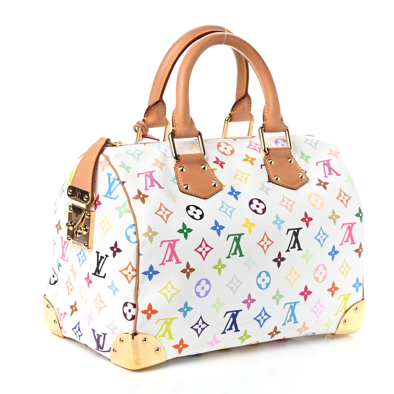 Louis Vuitton Monogram Multicolor Speedy 30 White 3 of 8