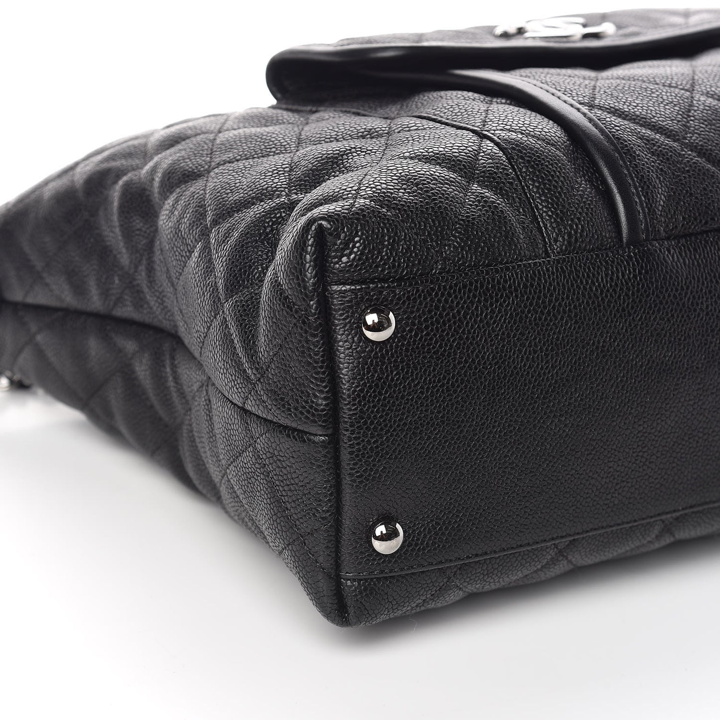 Caviar Quilted French Riviera Hobo Black