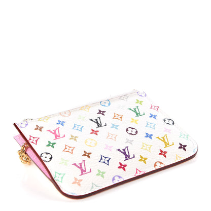 Louis Vuitton Monogram Multicolor Key Pouch White Litchi 4 of 8