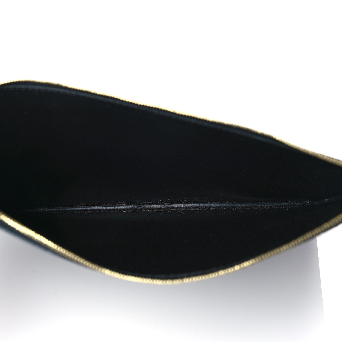 Crocodile Embossed Calfskin Clutch Black