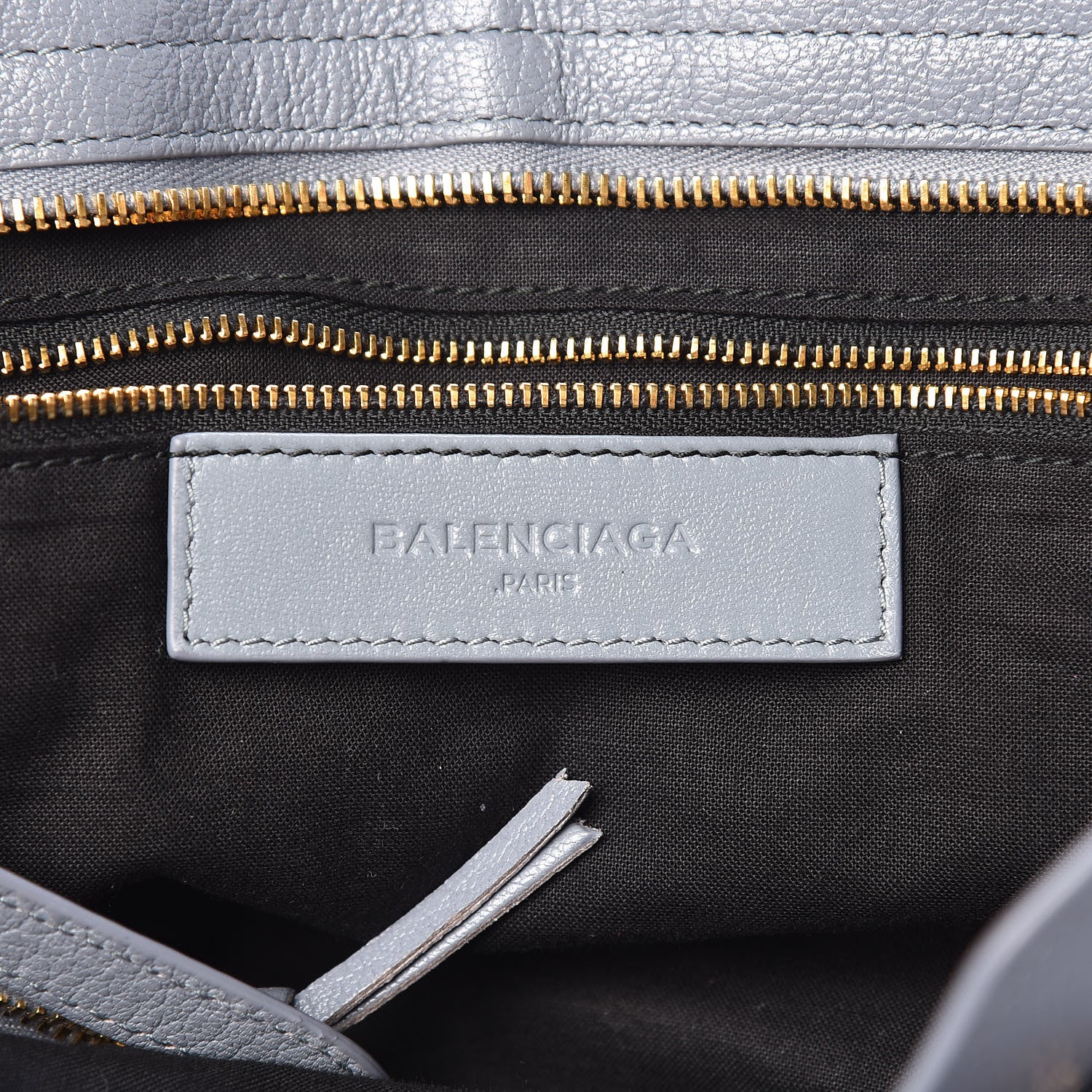Balenciaga Chevre Gold Metallic Edge Hardware City Bleu Acier 6 of 12