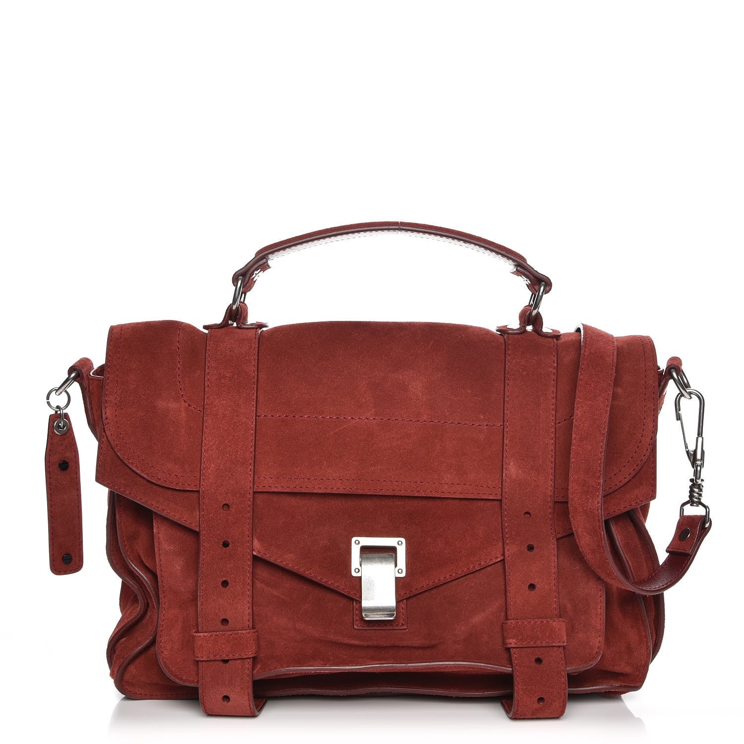 Proenza Schouler Suede Medium PS1 Satchel Midnight Plum 1 of 9