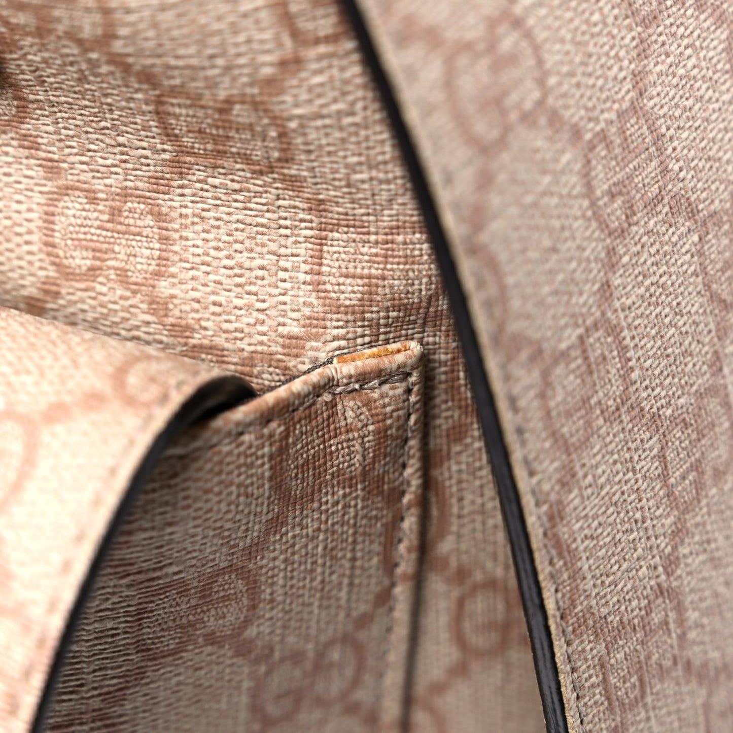 GG Supreme Monogram Messenger Diaper Bag Beige